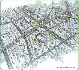 （イラスト）知立駅付近将来イメージ図