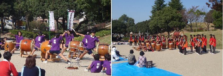 (写真)第3回わくわくウォーキング 太鼓を楽しむ