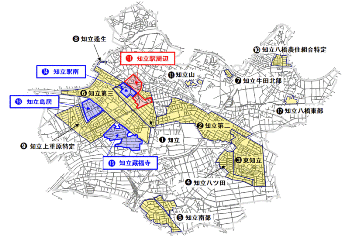 区画整理事業区域図