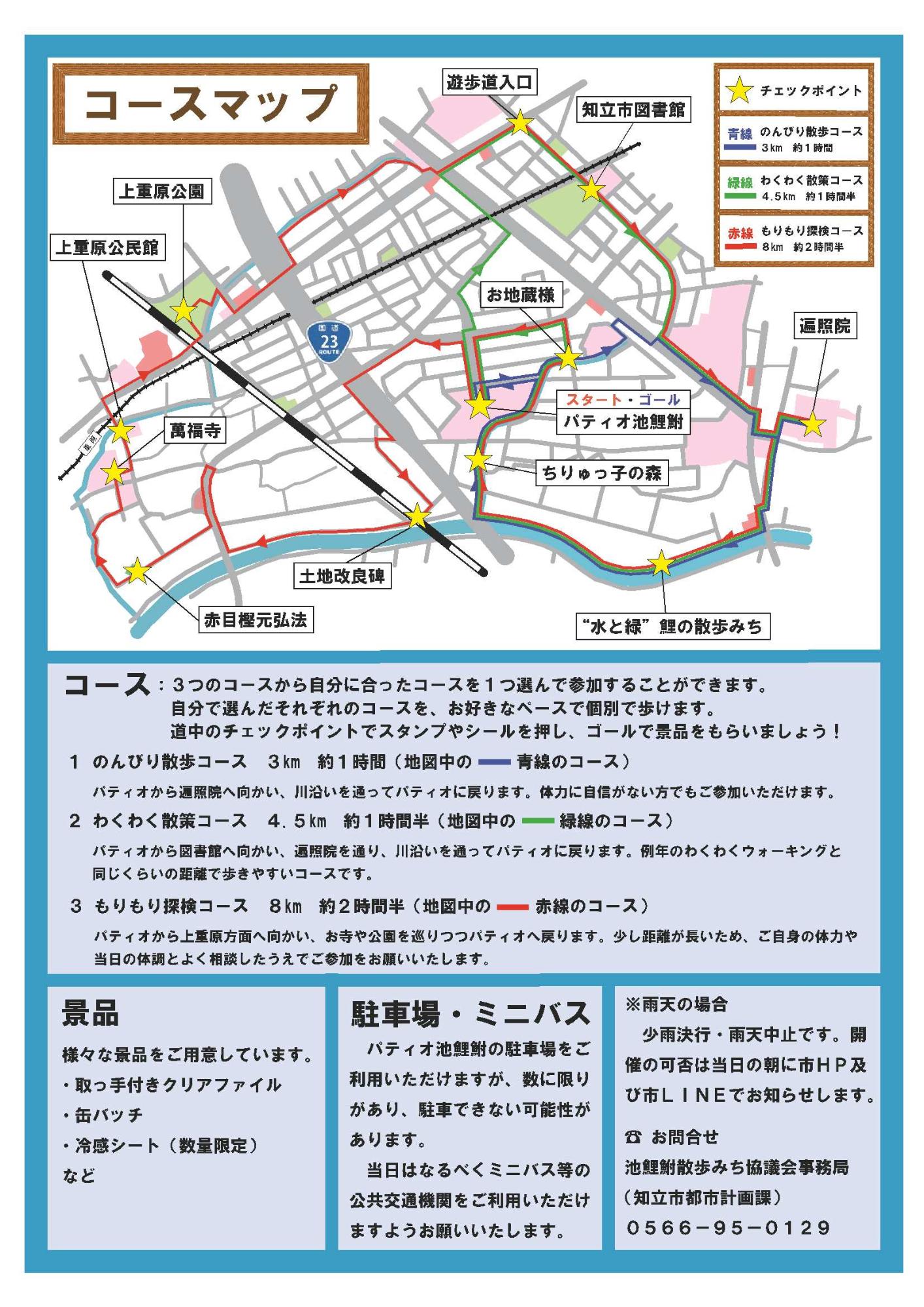第18回わくわくウォーキングチラシ裏