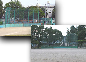 (写真)市内には、バックネットを備えた公園グランドが3箇所あります。主にソフトボール、少年野球、サッカー、グラウンド・ゴルフ、ペタンク・ゲートボール、運動会などに利用されています。