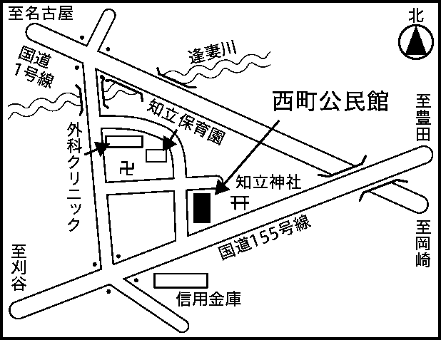 西町投票所地図